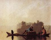 George Caleb Bingham Fur Traders Descending the Missouri painting